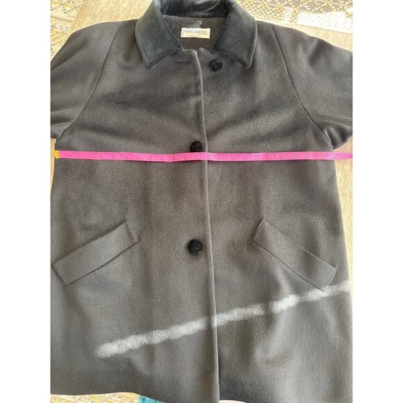 Forecaster Womens Black Wool Blend Coat With Velvet Collar & Button Front - Picture 5 of 10